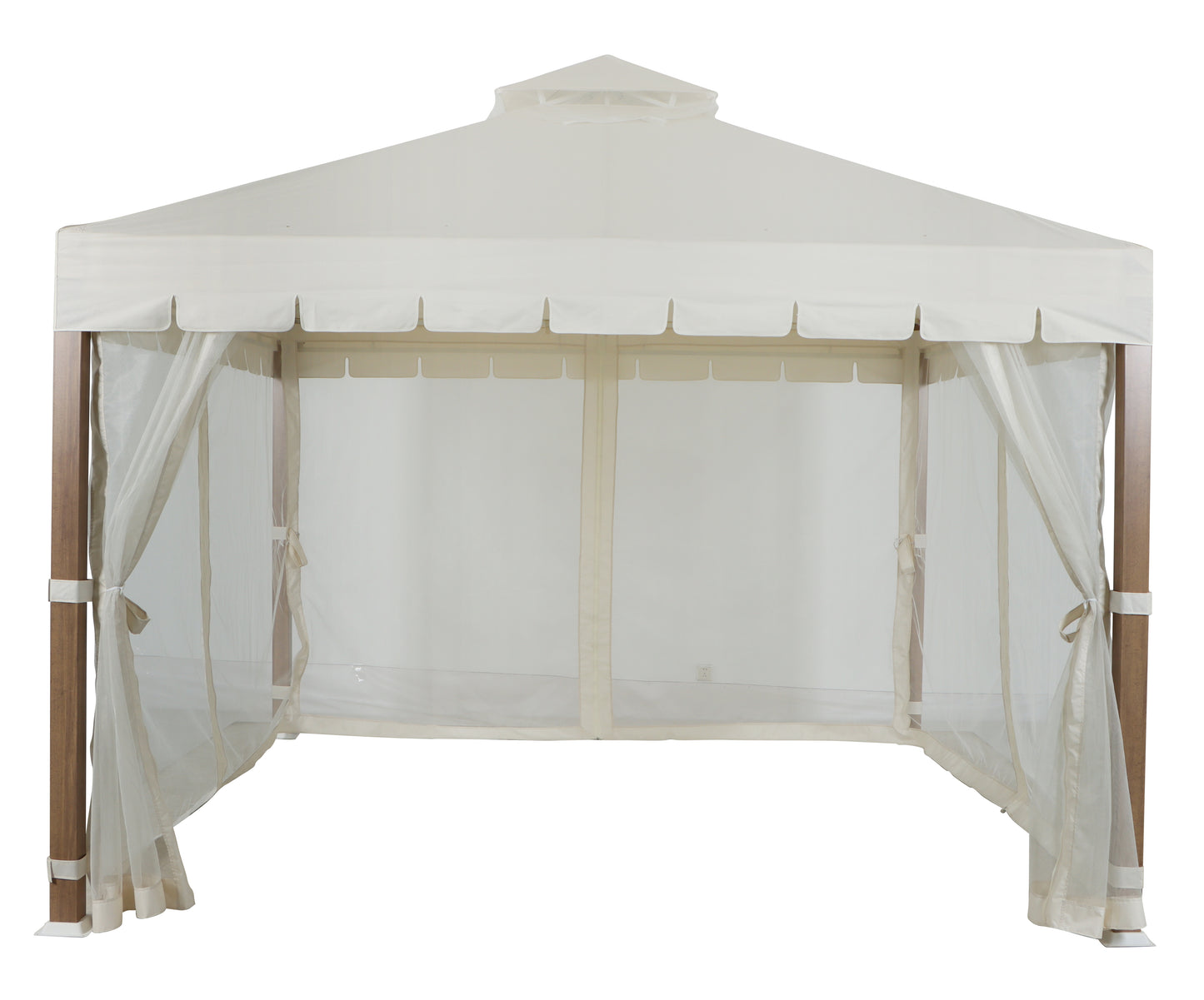 Hometrends Westmont Soft Top 10' X 10' Gazebo With Scallop – Cream