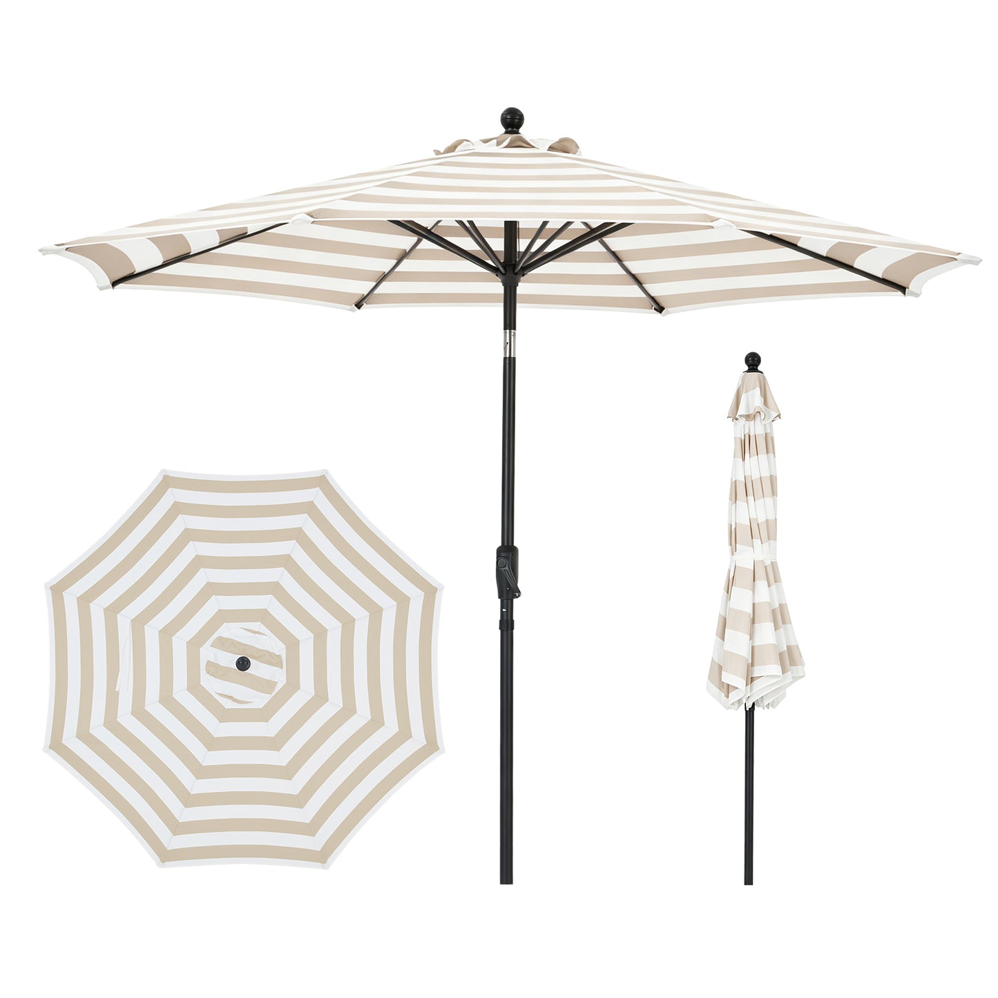 9FT Beige Outdoor Patio UA030 Umbrella