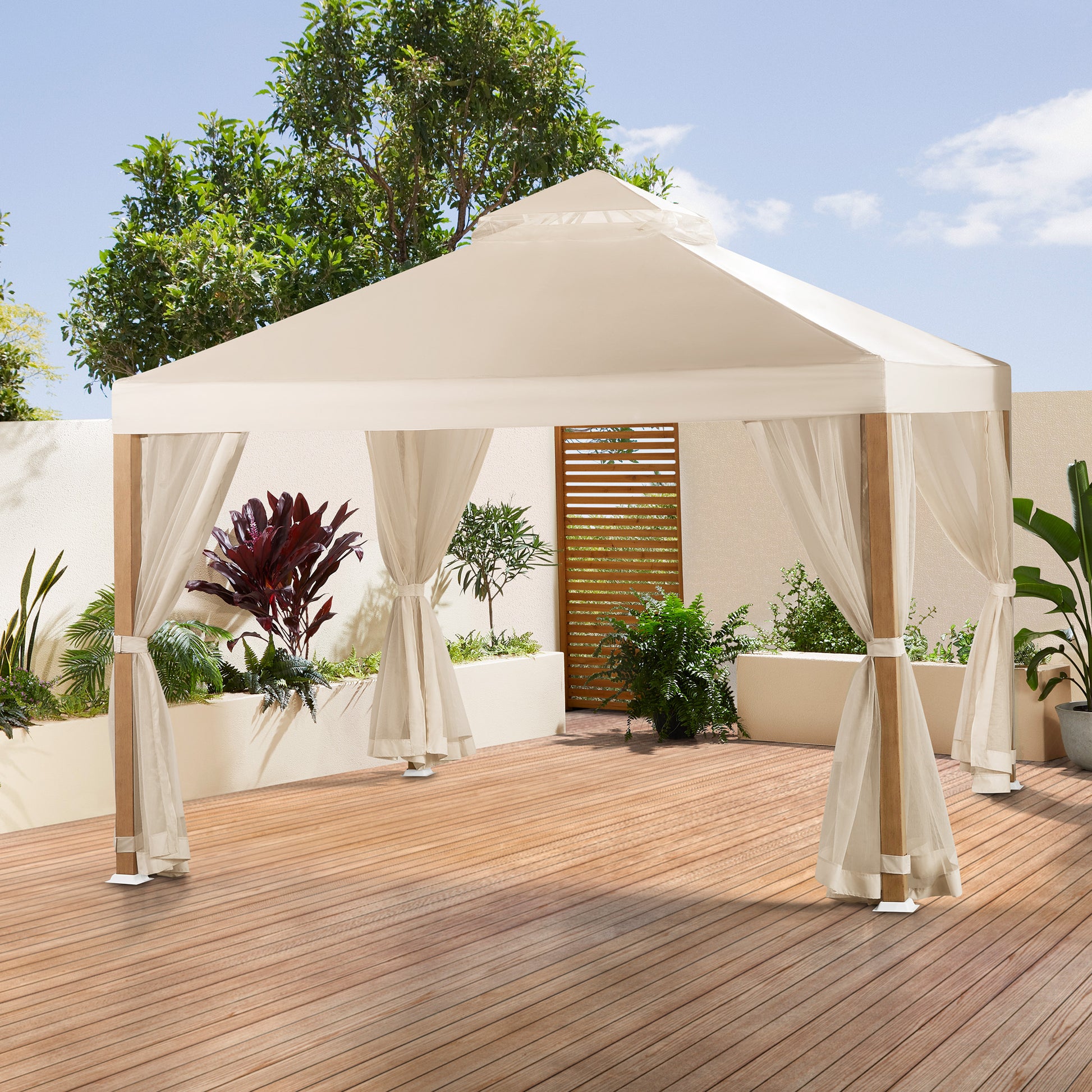 Better Homes & Gardens Marlow 10' x 10' Gazebo - Cream