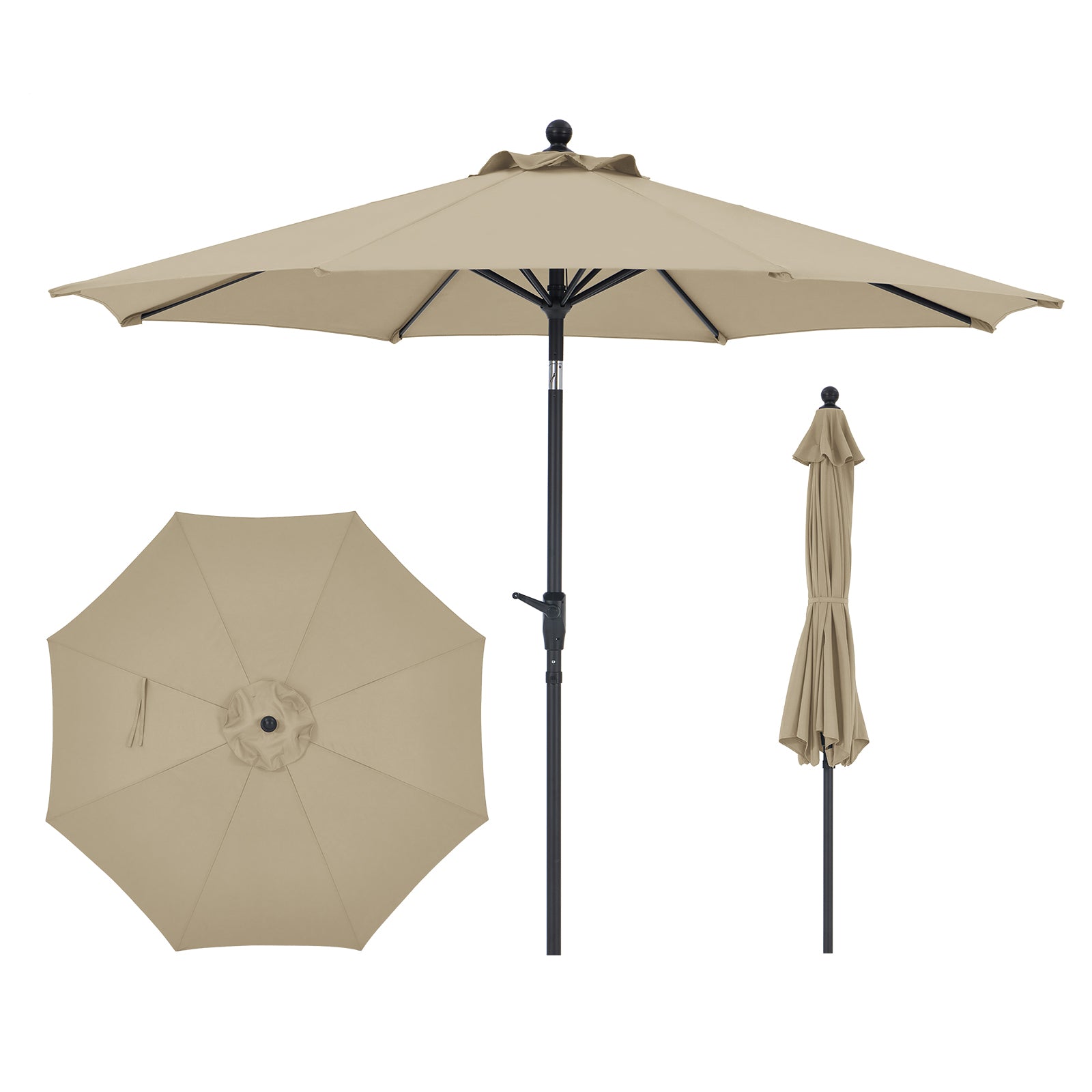 9FT Beige Outdoor Patio UA030 Umbrella