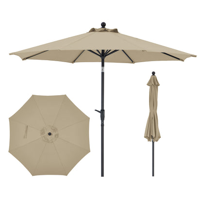 9FT Beige Outdoor Patio UA030 Umbrella
