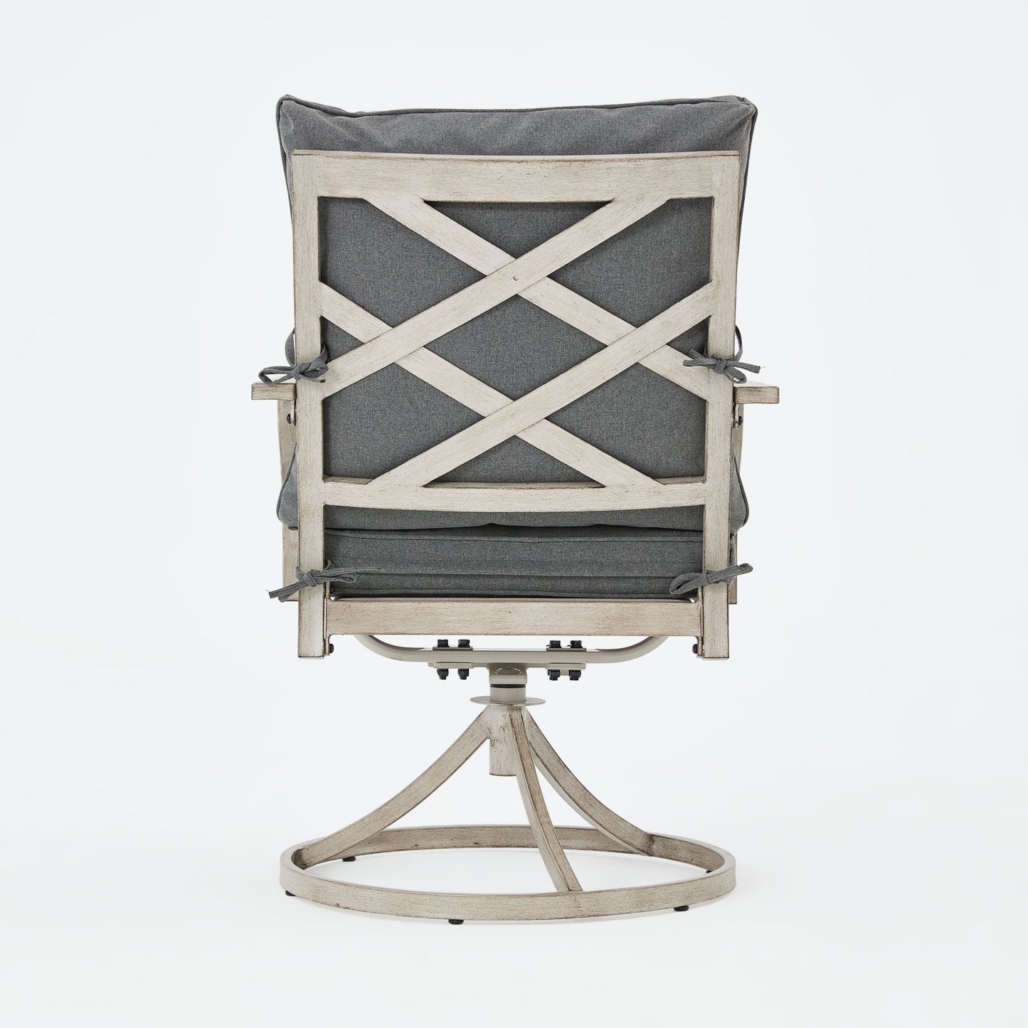 AE Outdoor 7-Piece Patio Dining Set with 4 Dining Chairs + 2 Swivel Chairs – Grey