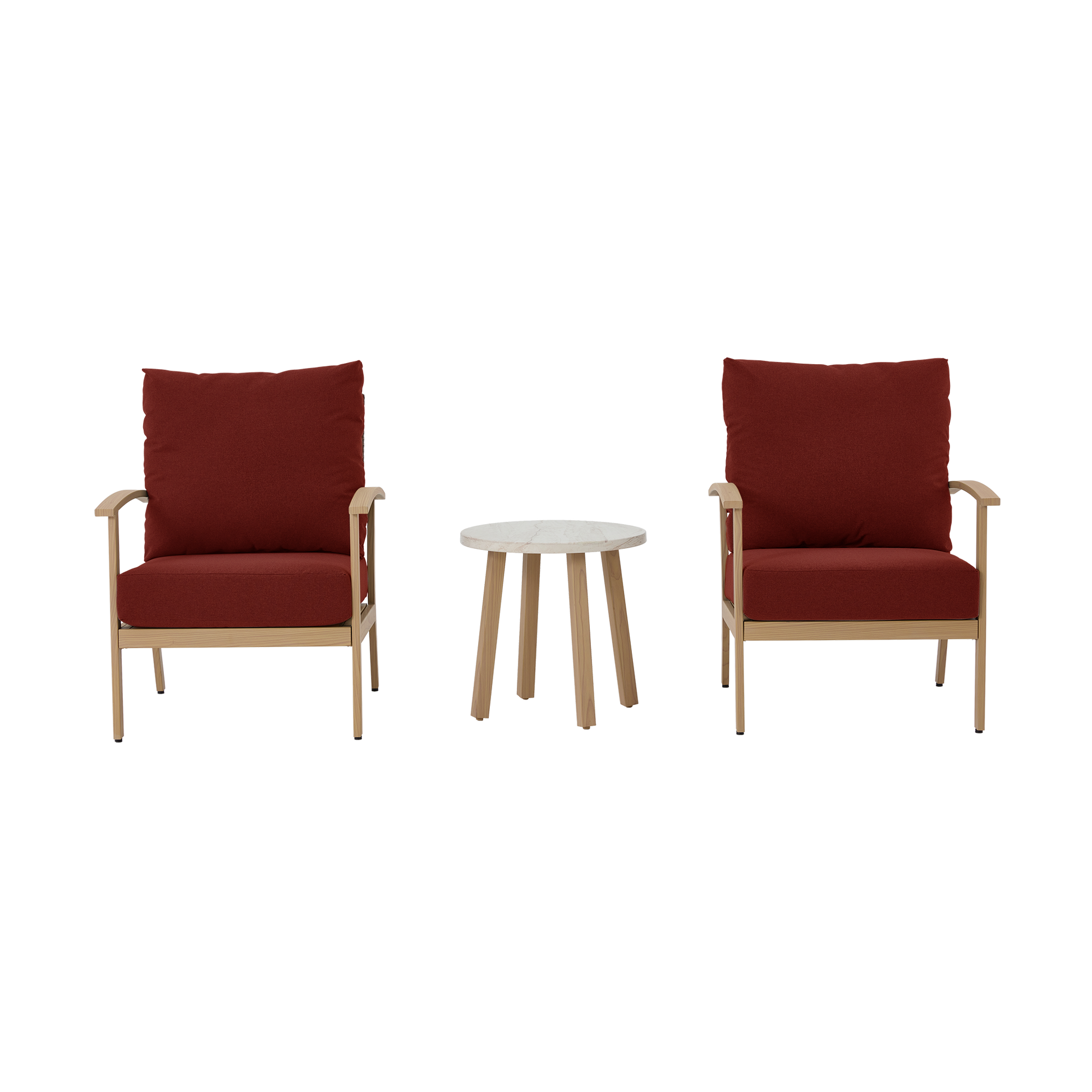 AE Outdoor 3-Piece Patio Bistro Set with 2 Chairs + Coffee Table