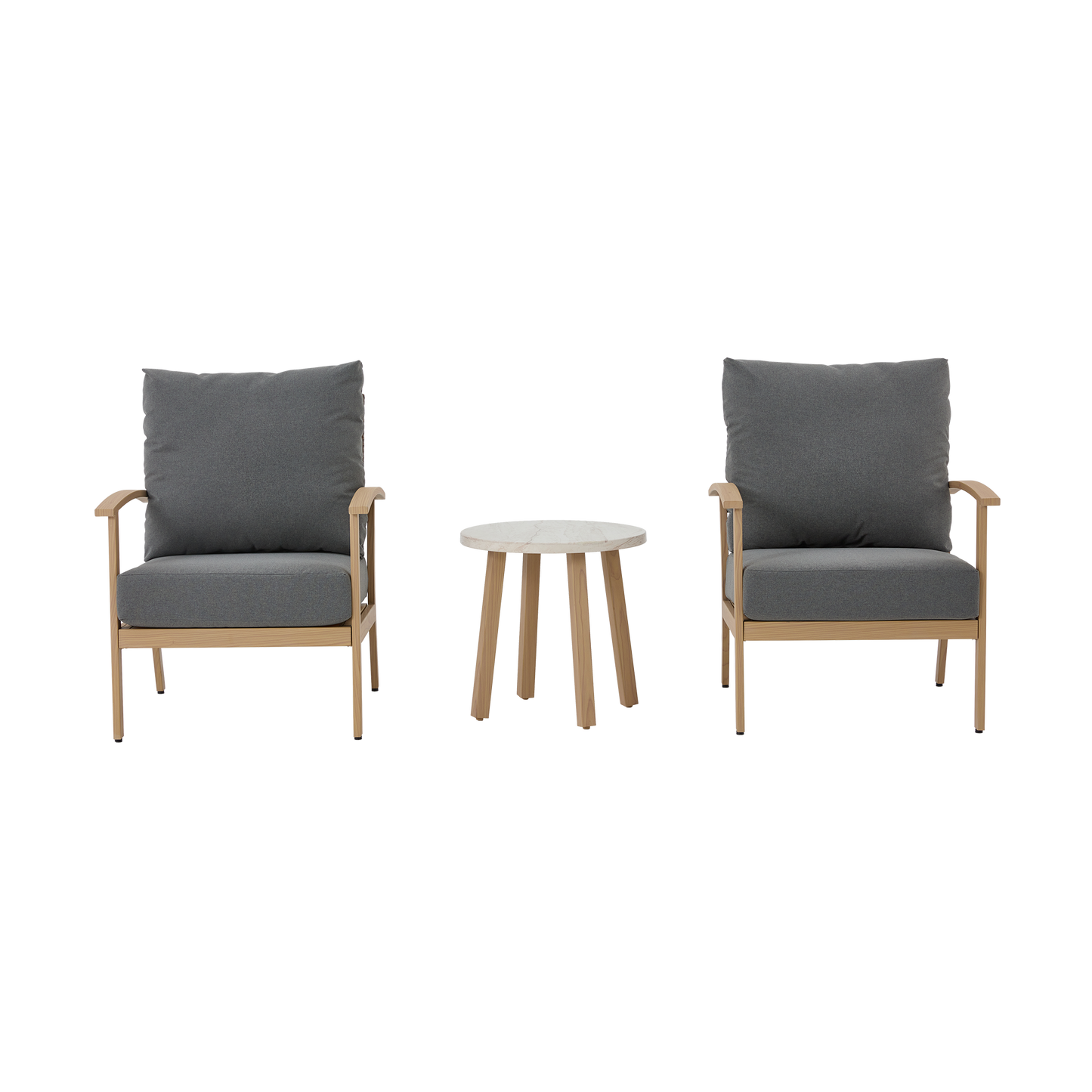 AE Outdoor 3-Piece Patio Bistro Set with 2 Chairs + Coffee Table