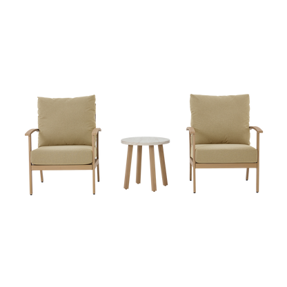 AE Outdoor 3-Piece Patio Bistro Set with 2 Chairs + Coffee Table