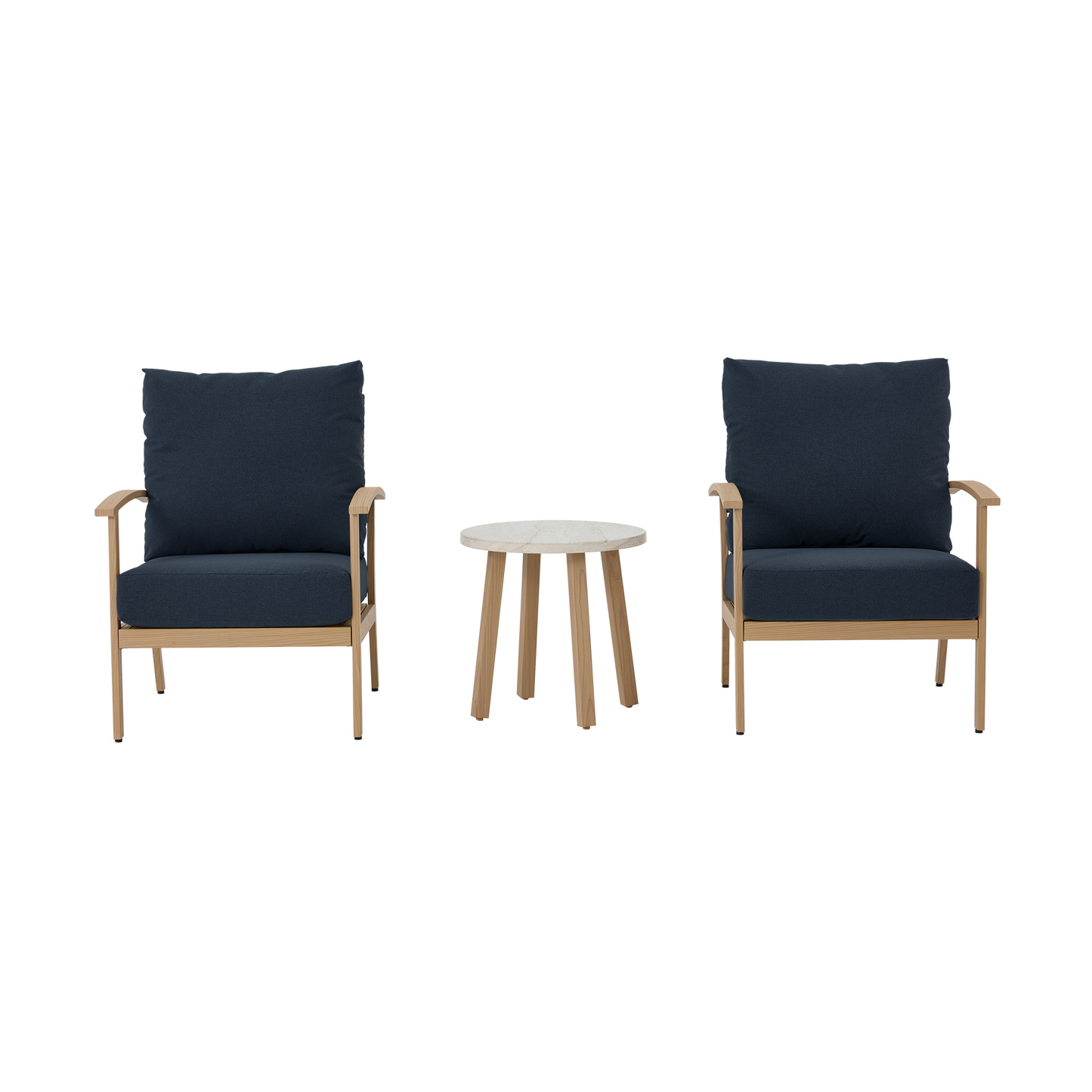AE Outdoor 3-Piece Patio Bistro Set with 2 Chairs + Coffee Table