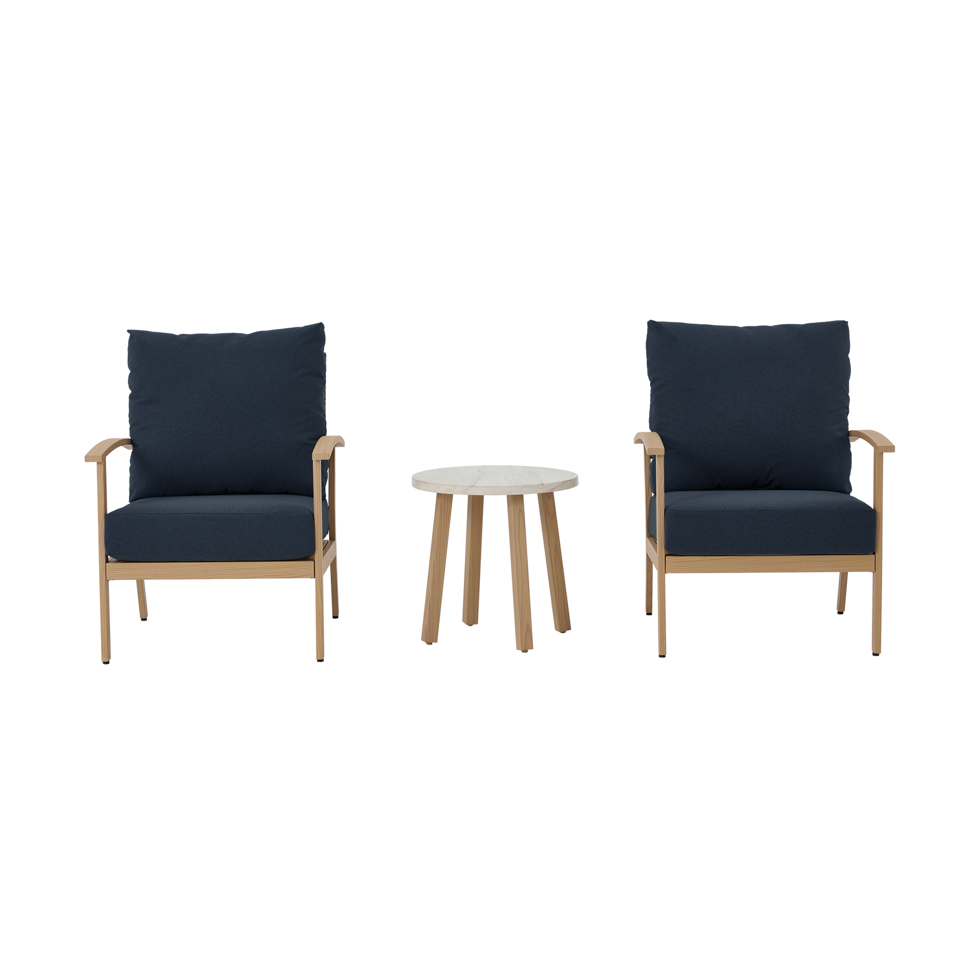 AE Outdoor 3-Piece Patio Bistro Set with 2 Chairs + Coffee Table