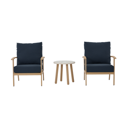 AE Outdoor 3-Piece Patio Bistro Set with 2 Chairs + Coffee Table