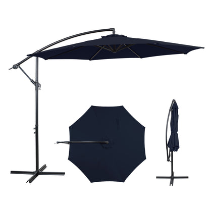 AE Outdoor 10FT Offset Patio Umbrella with Infinite Tilt & Cross Base