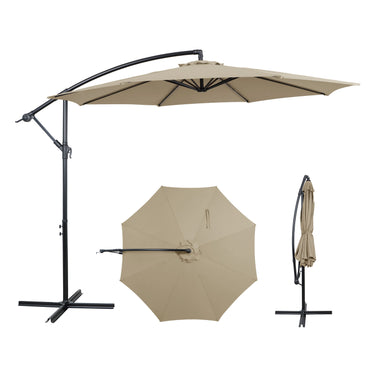 AE Outdoor 10FT Offset Patio Umbrella with Infinite Tilt & Cross Base