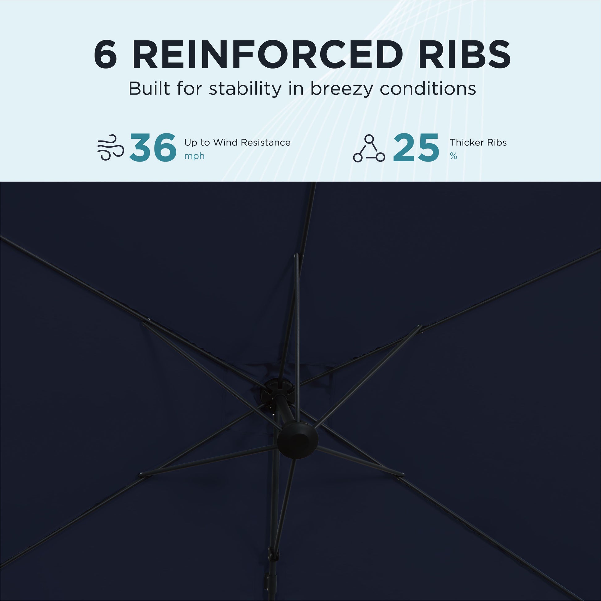 AE Outdoor 6.5 x 10FT Cantilever Patio Umbrella with Cross Base