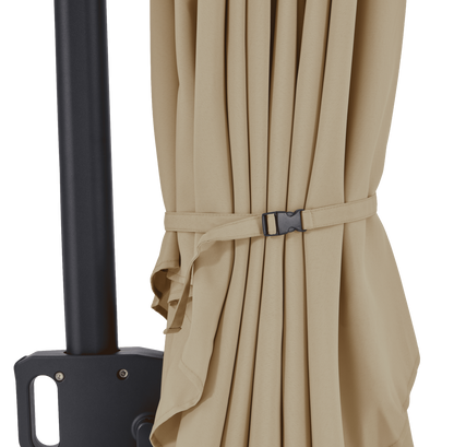 AE Outdoor 6.5 x 10FT Cantilever Patio Umbrella with Cross Base