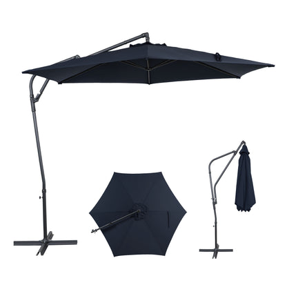 AE Outdoor 10FT Cantilever Patio Umbrella with Infinite Tilt & Cross Base