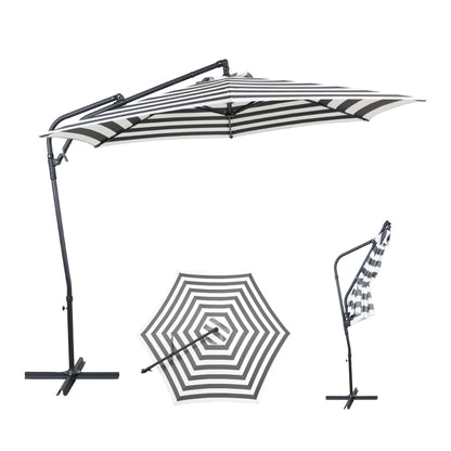 AE Outdoor 10FT Cantilever Patio Umbrella with Infinite Tilt & Cross Base