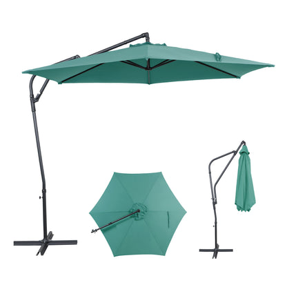 AE Outdoor 10FT Cantilever Patio Umbrella with Infinite Tilt & Cross Base