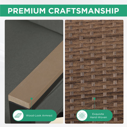 AE Outdoor 5-Piece Patio Dining Set with 4 Swivel Chairs + Square Table