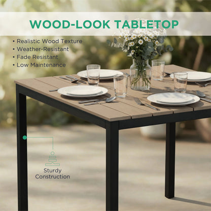 AE Outdoor 5-Piece Patio Dining Set with 4 Swivel Chairs + Square Table