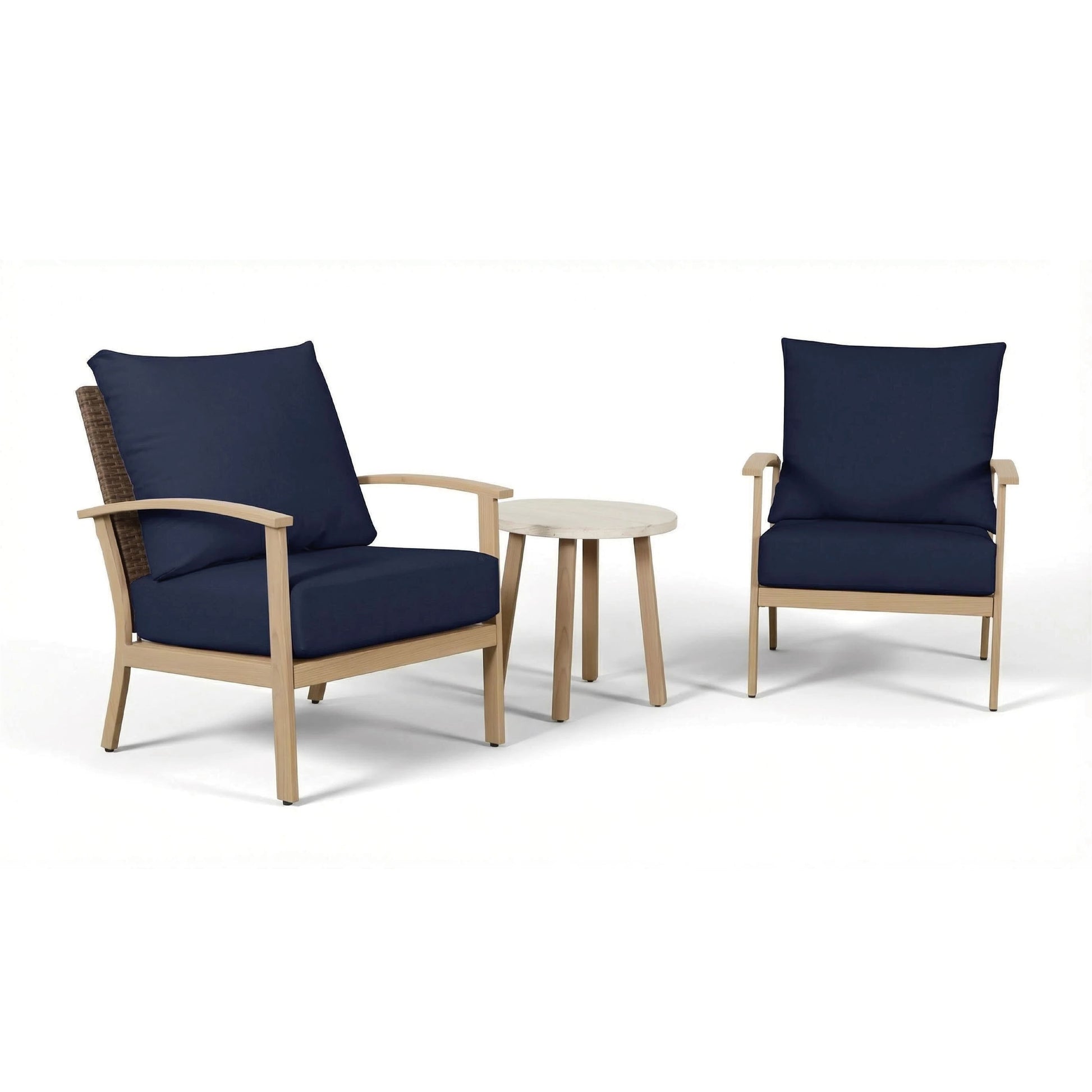 AE Outdoor 3-Piece Patio Bistro Set with 2 Chairs + Coffee Table