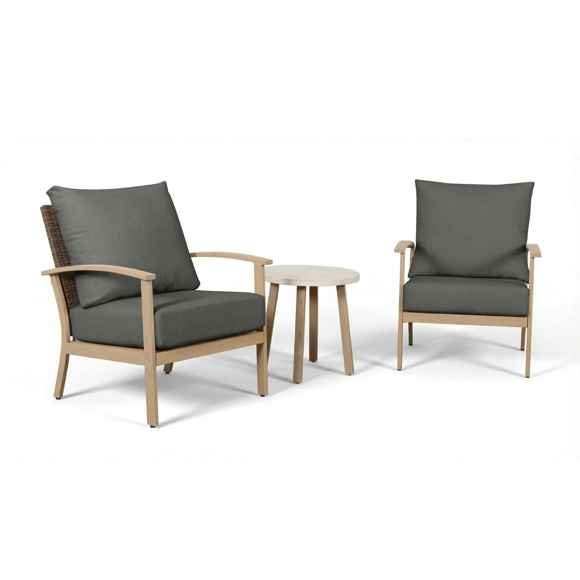 AE Outdoor 3-Piece Patio Bistro Set with 2 Chairs + Coffee Table