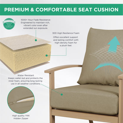 AE Outdoor 3-Piece Patio Bistro Set with 2 Chairs + Coffee Table