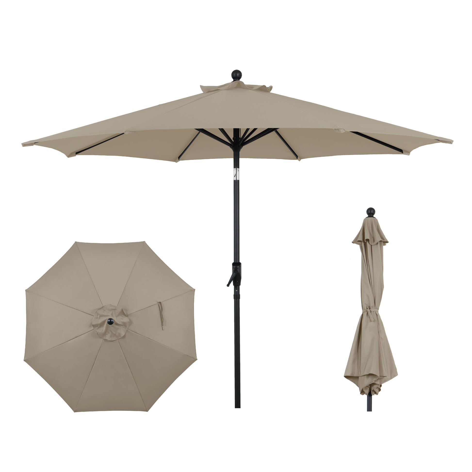 9FT Patio Umbrella with Auto Tilt