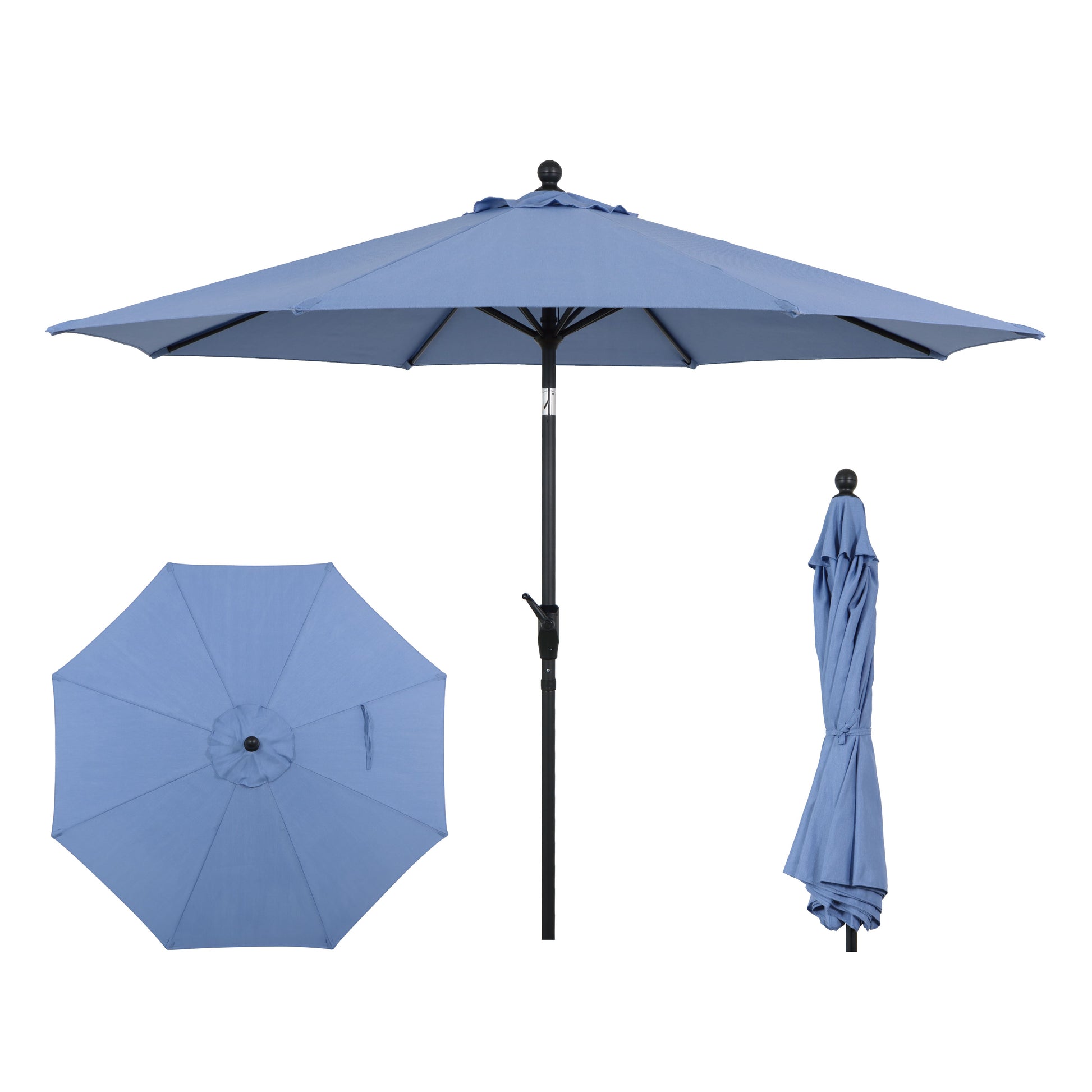 AE Outdoor 9FT Patio Umbrella with Crank Lift & Auto Tilt