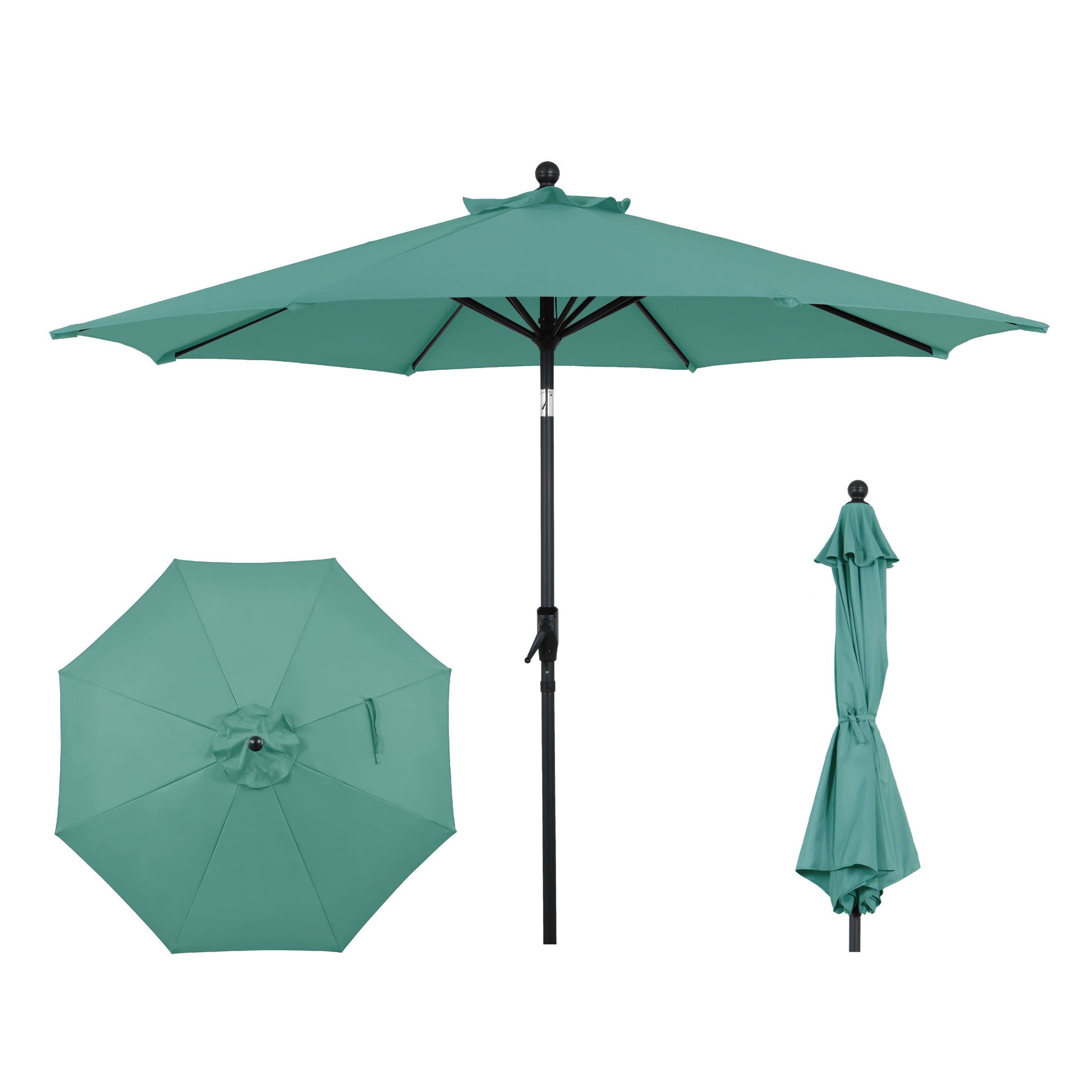 AE Outdoor 9FT Patio Umbrella with Crank Lift & Auto Tilt