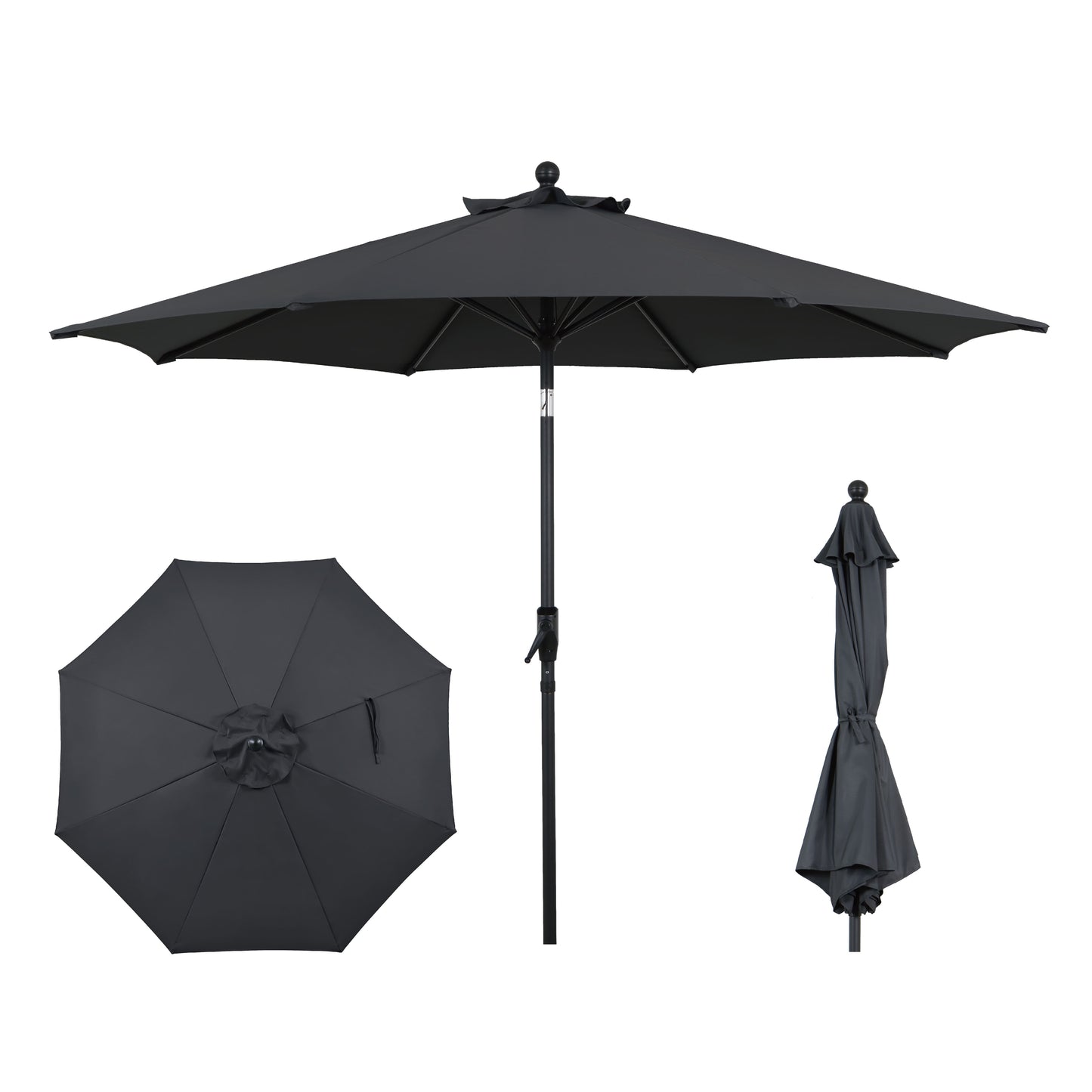 AE Outdoor 9FT Patio Umbrella with Crank Lift & Auto Tilt