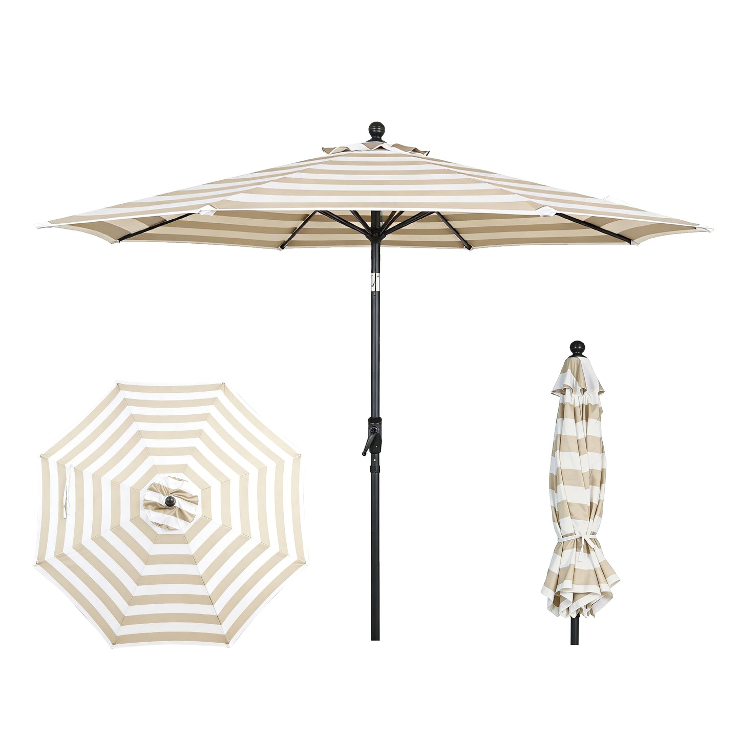 AE Outdoor 9FT Patio Umbrella with Crank Lift & Auto Tilt