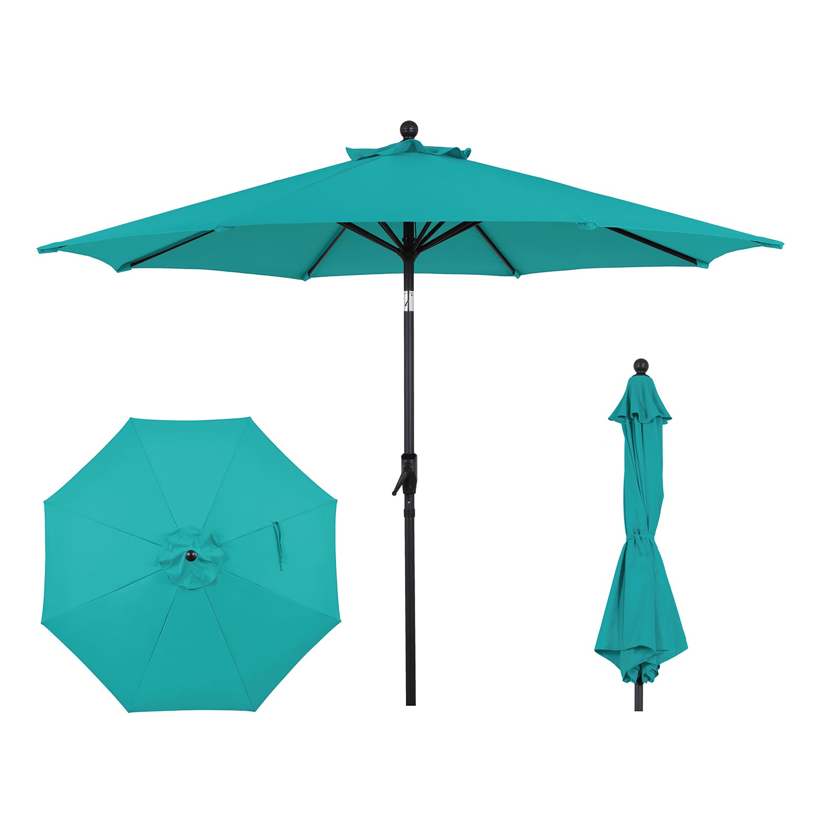 9FT Patio Umbrella with Auto Tilt