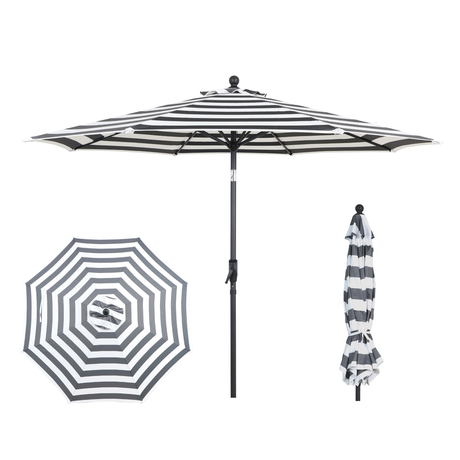 AE Outdoor 9FT Patio Umbrella with Crank Lift & Auto Tilt