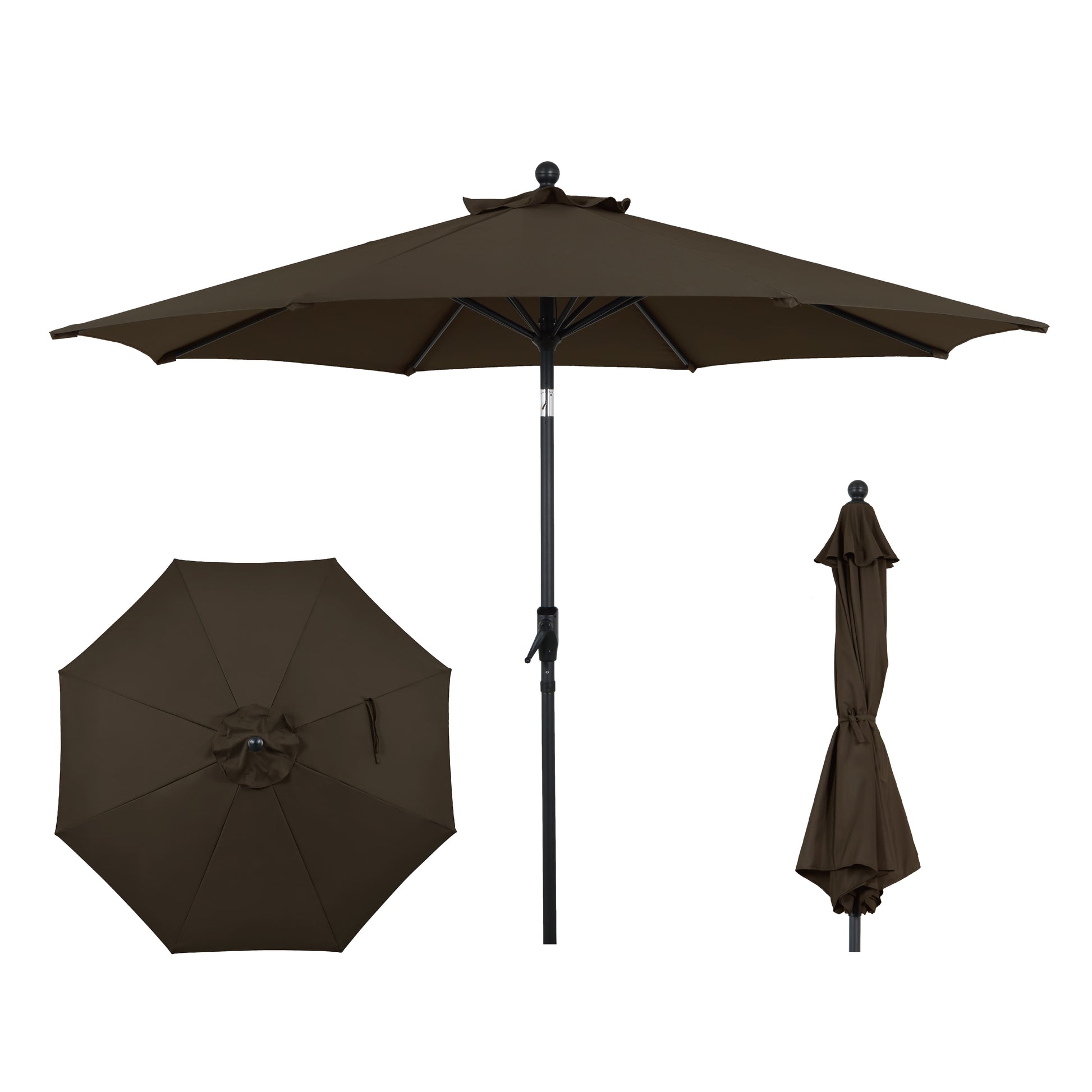 9FT Patio Umbrella with Auto Tilt