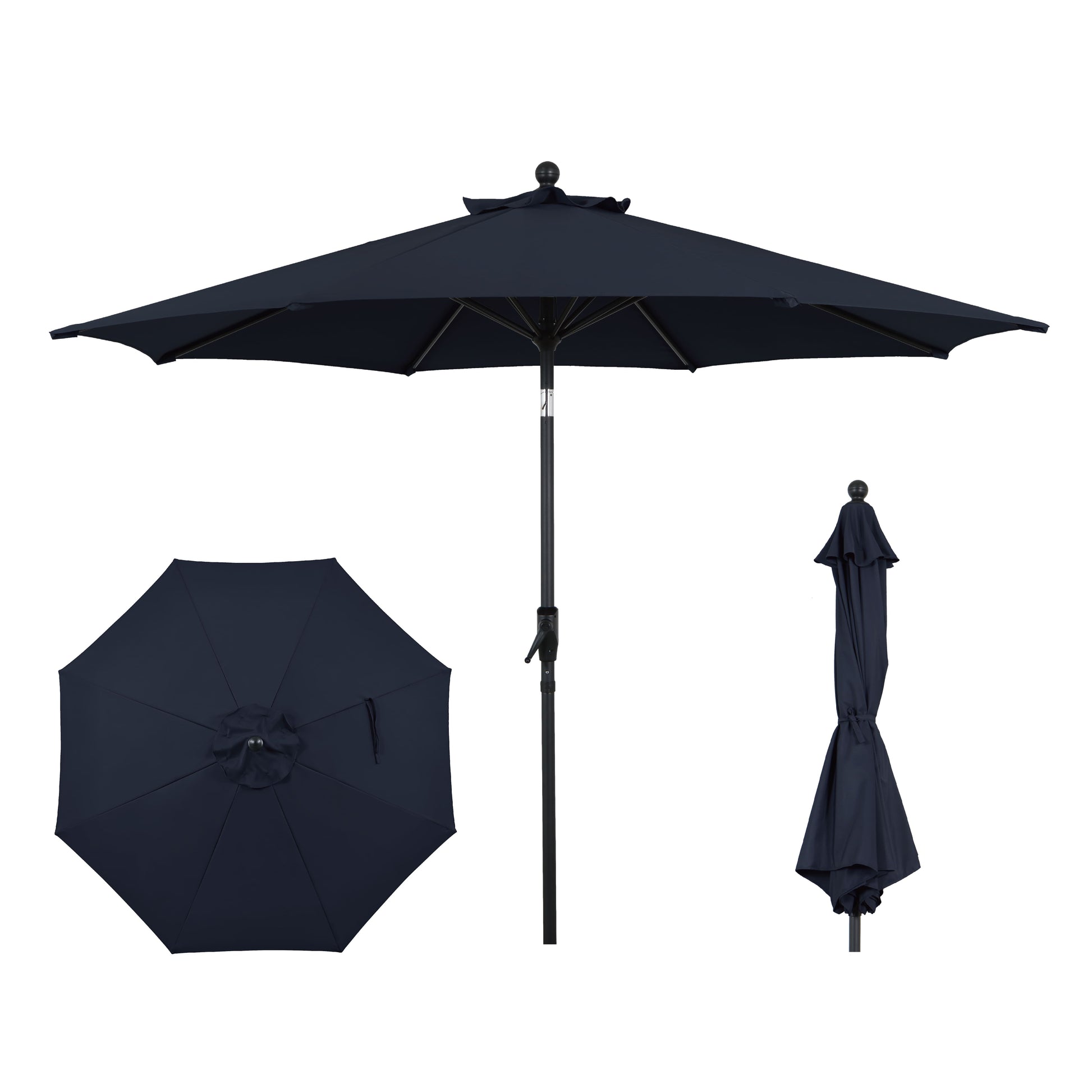 9ft patio umbrellas on sale 9-Foot Outdoor Umbrella -Hexagonal Basic Push-Tilt 8 umbrella ribs add support for steadier shade A vented double top improves airflow for better stability Polyester canopy lasts longer with sun and drizzle resistance Ruffled scallops add elegance with decorative patio appeal Push White 9 ft Patio Umbrellas