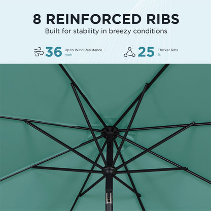 AE Outdoor 9FT Patio Umbrella with Crank Lift & Auto Tilt