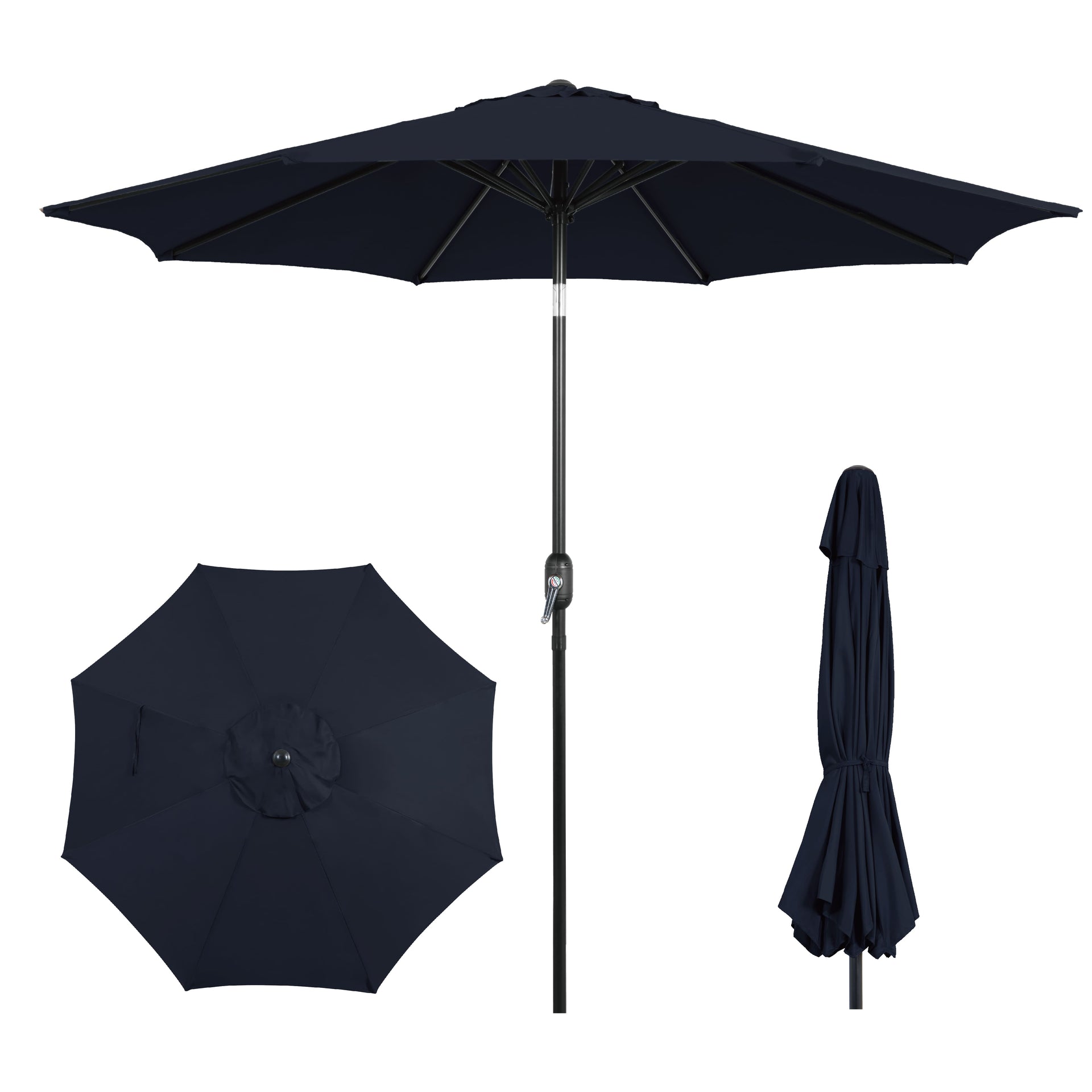 9FT Patio Umbrella with Crank Lift & Tilt