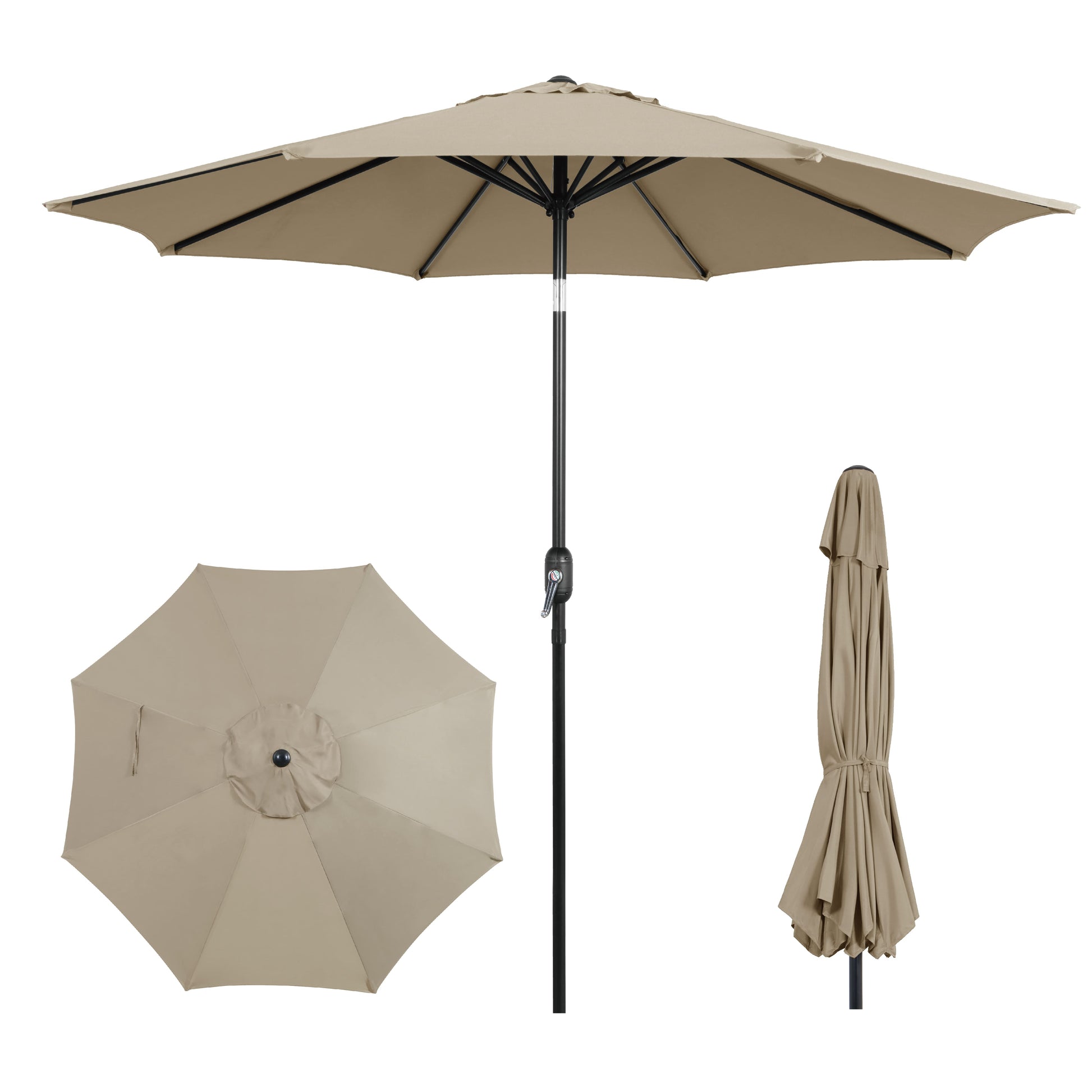 AE Outdoor 9FT Patio Umbrella with Crank Lift & Tilt