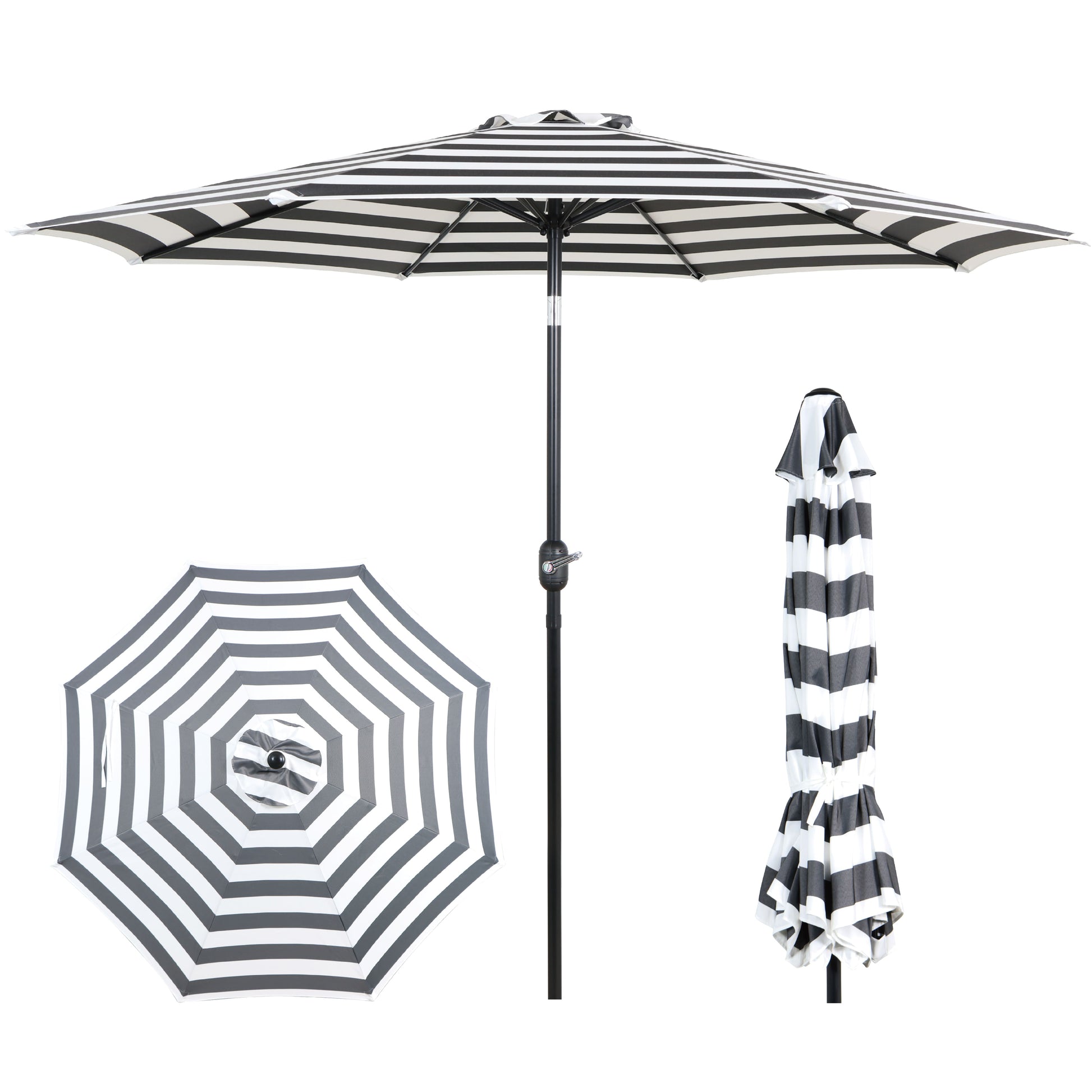 9FT Patio Umbrella with Crank Lift & Tilt