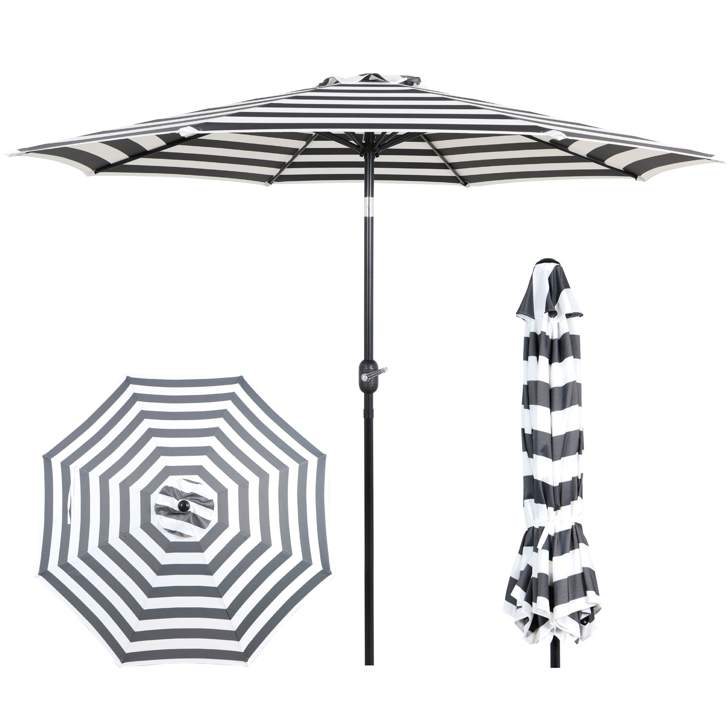 AE Outdoor 9FT Patio Umbrella with Crank Lift & Tilt