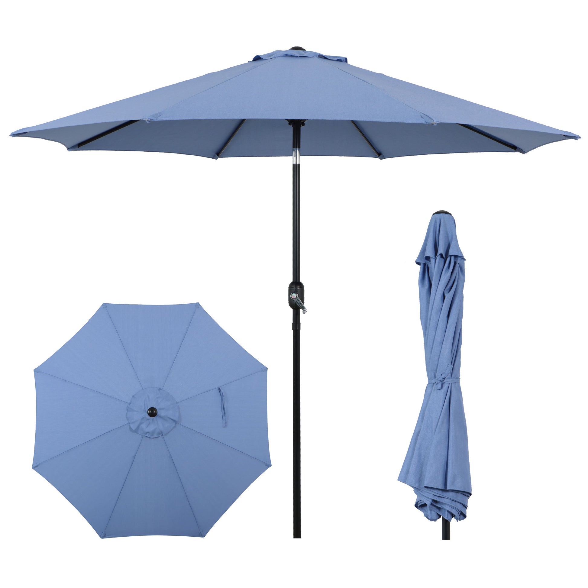 9FT Patio Umbrella with Crank Lift & Tilt