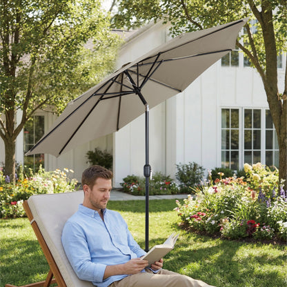 AE Outdoor 9FT Patio Umbrella with Crank Lift & Tilt