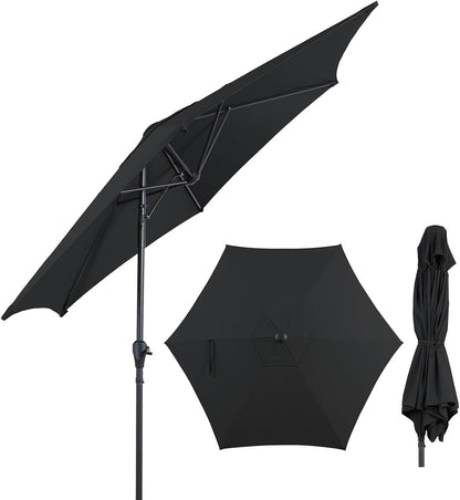 9FT Patio Market Umbrella with Push-Button Tilt UV Resistant